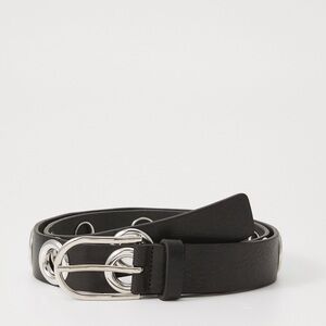 Closed black leather eyelet belt… It’s perfect! Brand new with tags!